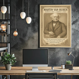 Martin Van Buren 8th President Sketch Poster Art Print Decor PosterGoat