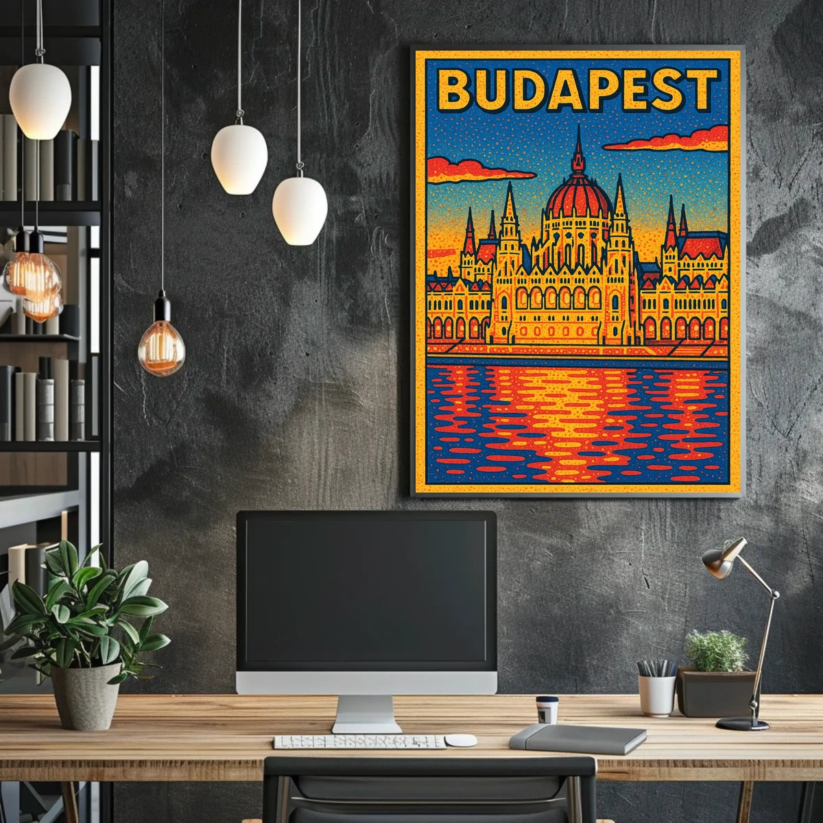 Budapest Architectural Art Poster