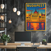 Budapest Architectural Art Poster