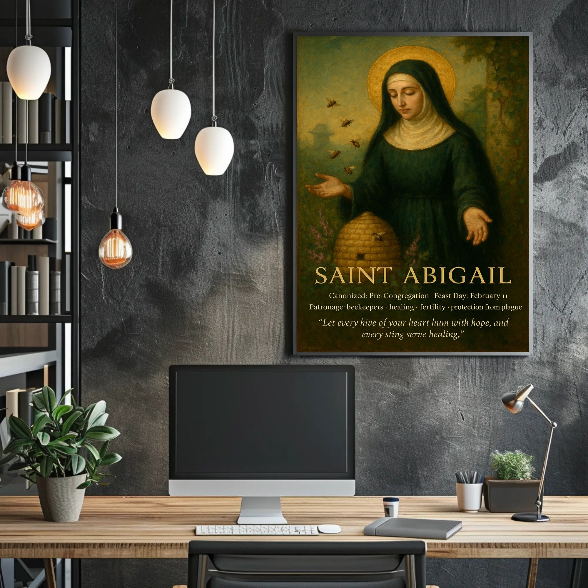 Saint Abigail Vintage Iconography Motivation Historical or Presidential Poster