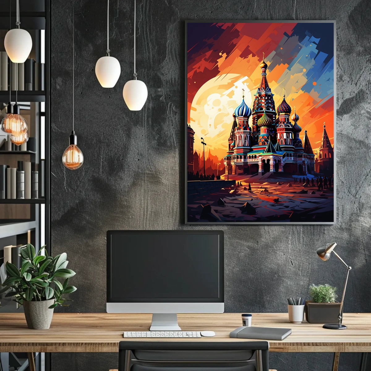 Vibrant St. Basil's Cathedral Travel Art Poster