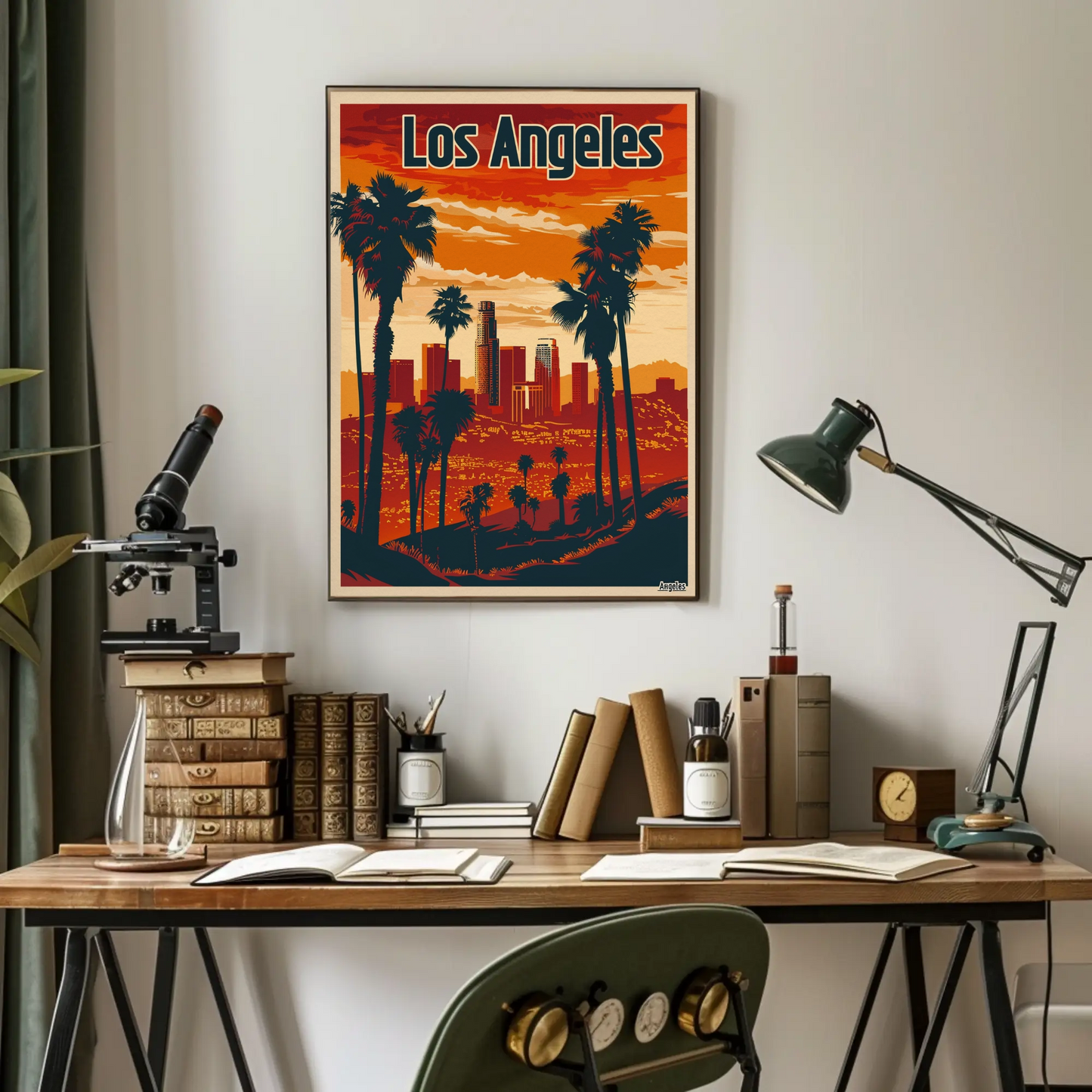 Los Angeles Sunset Vintage Poster
