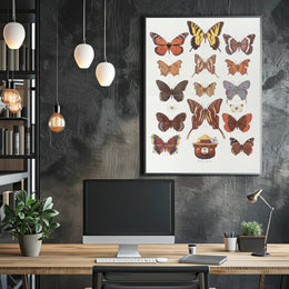 Butterfly Collection and Smokey Bear Poster PosterGoat