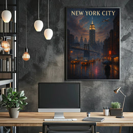 New York City Nightscape Poster