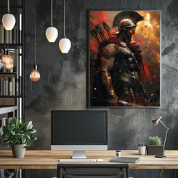 Warrior of Valor Epic Fantasy Mythology Poster PosterGoat
