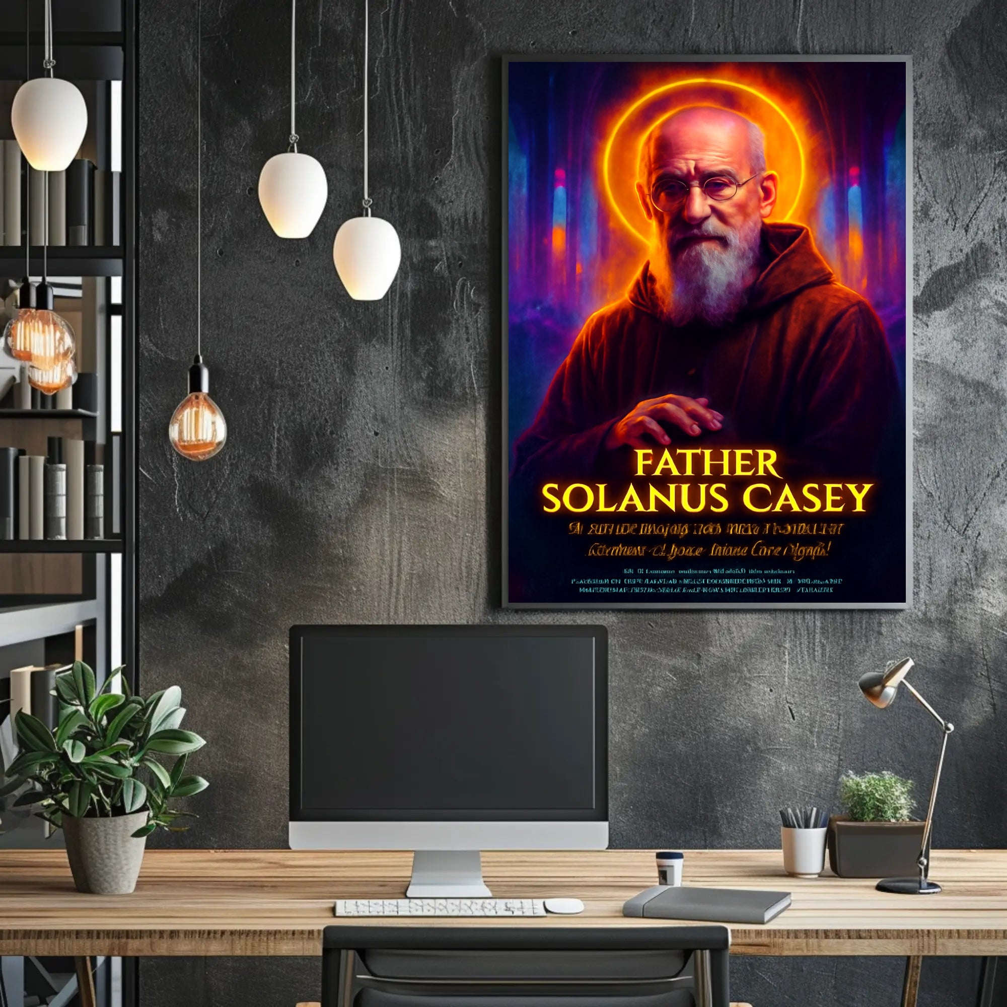 Father Solanus Casey Inspirational Religious Artwork Poster PosterGoat