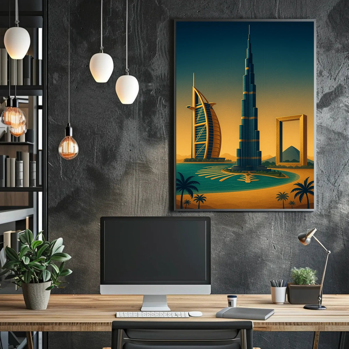 Iconic Dubai Landmarks Poster