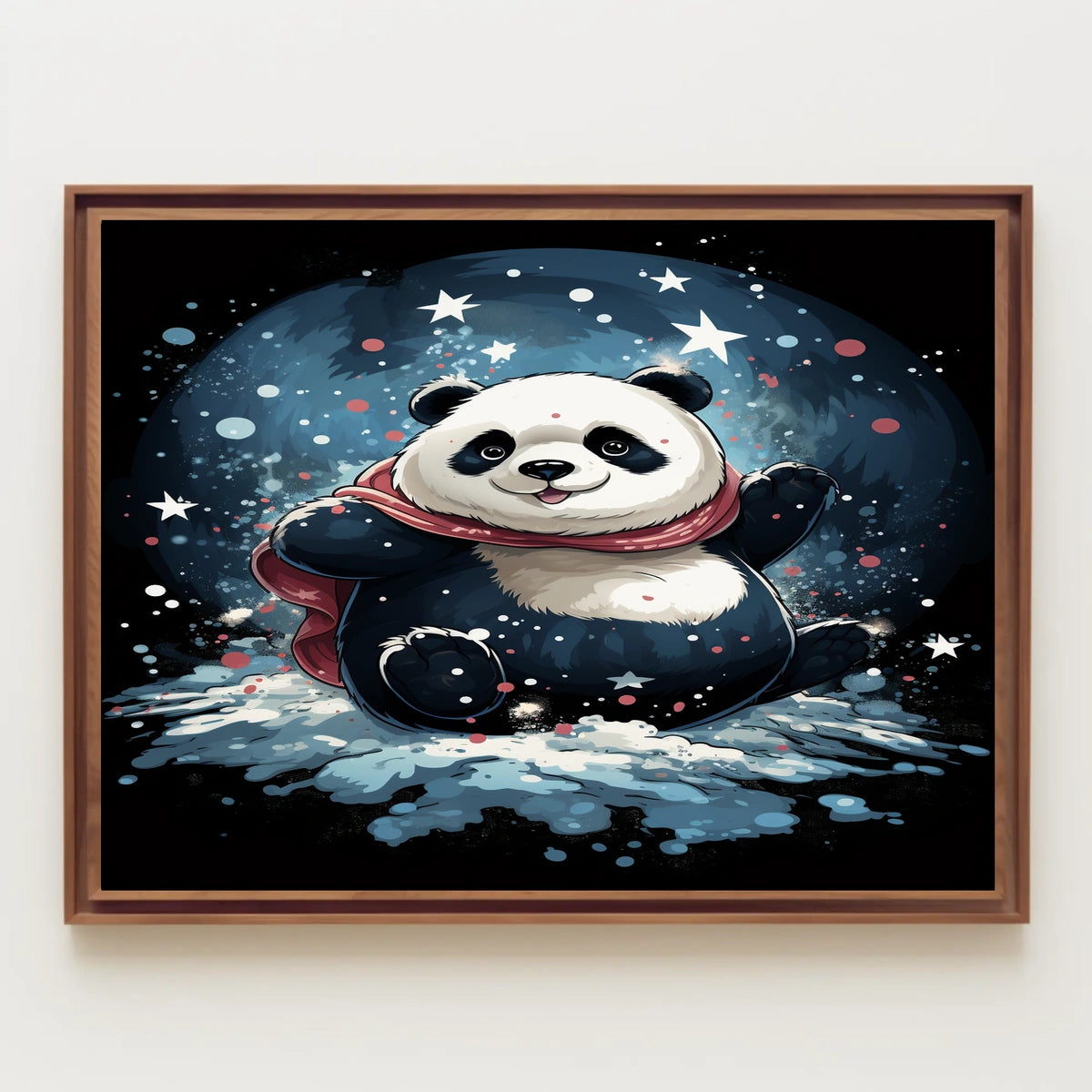 Starry Night Panda Poster