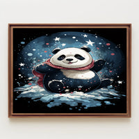 Starry Night Panda Poster