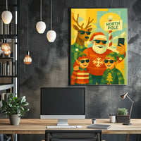 North Pole Selfie Santa Christmas Poster