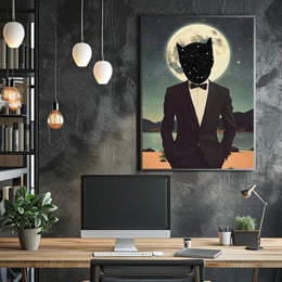 Cosmic Elegance Surreal Poster Print Wall Art