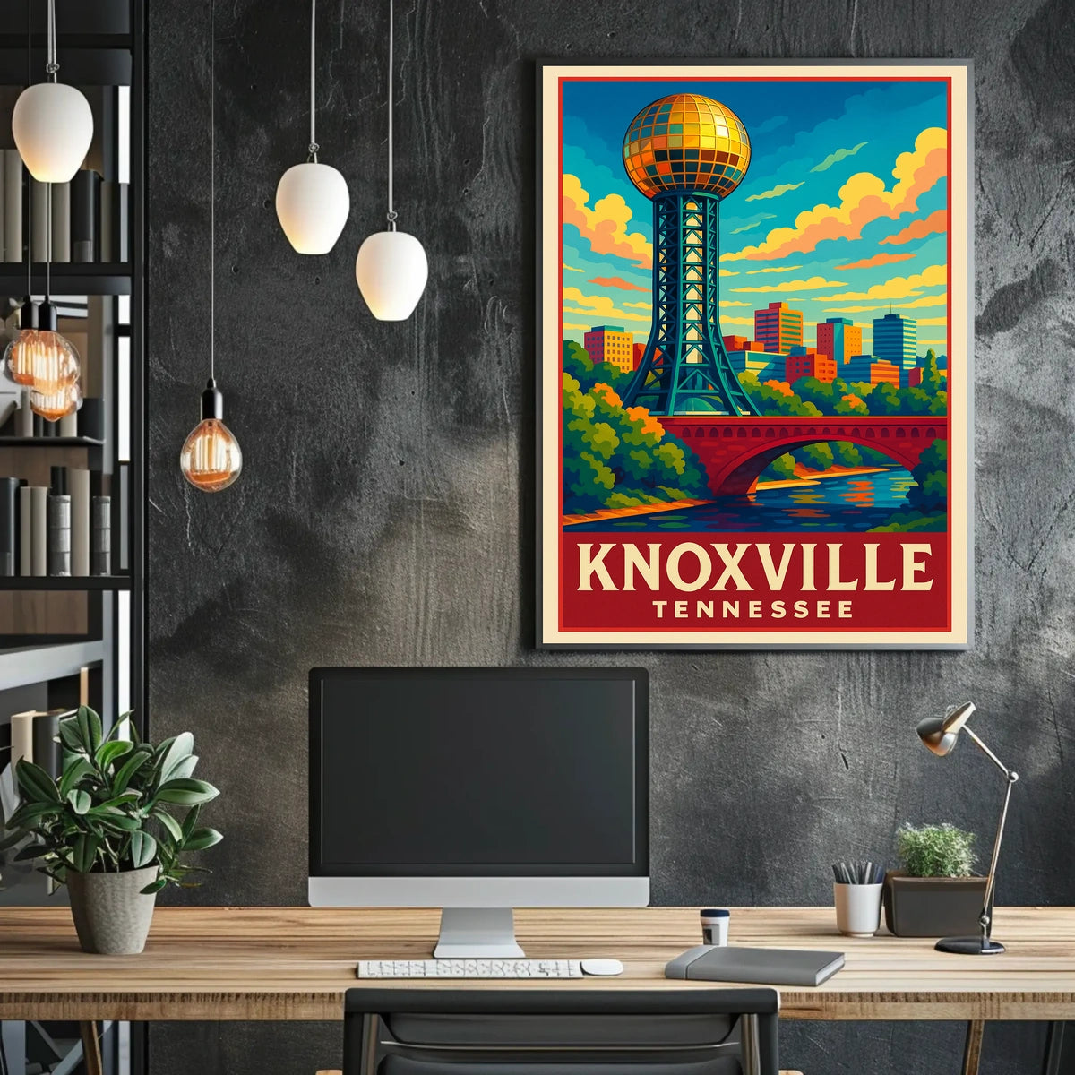 Knoxville, Tennessee A Vibrant Poster
