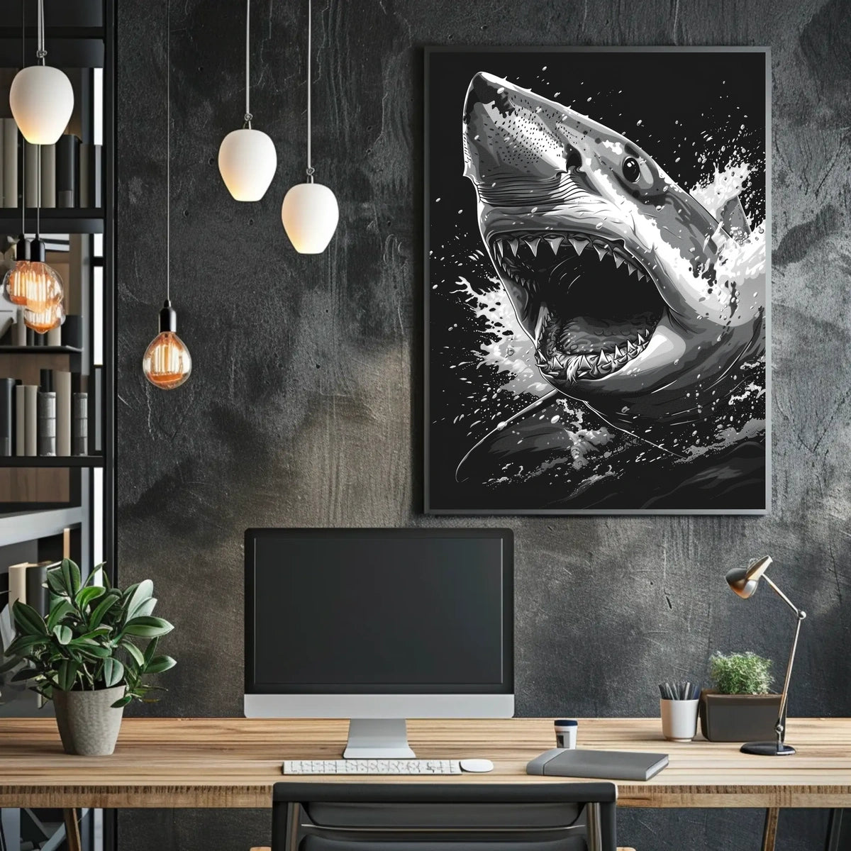The Ferocious Shark Poster