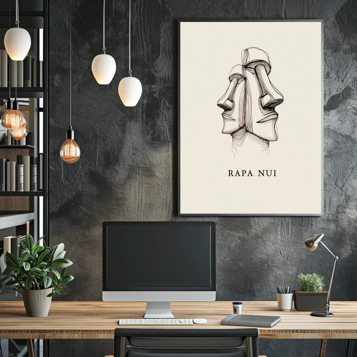 Rapa Nui Moai Statues Poster