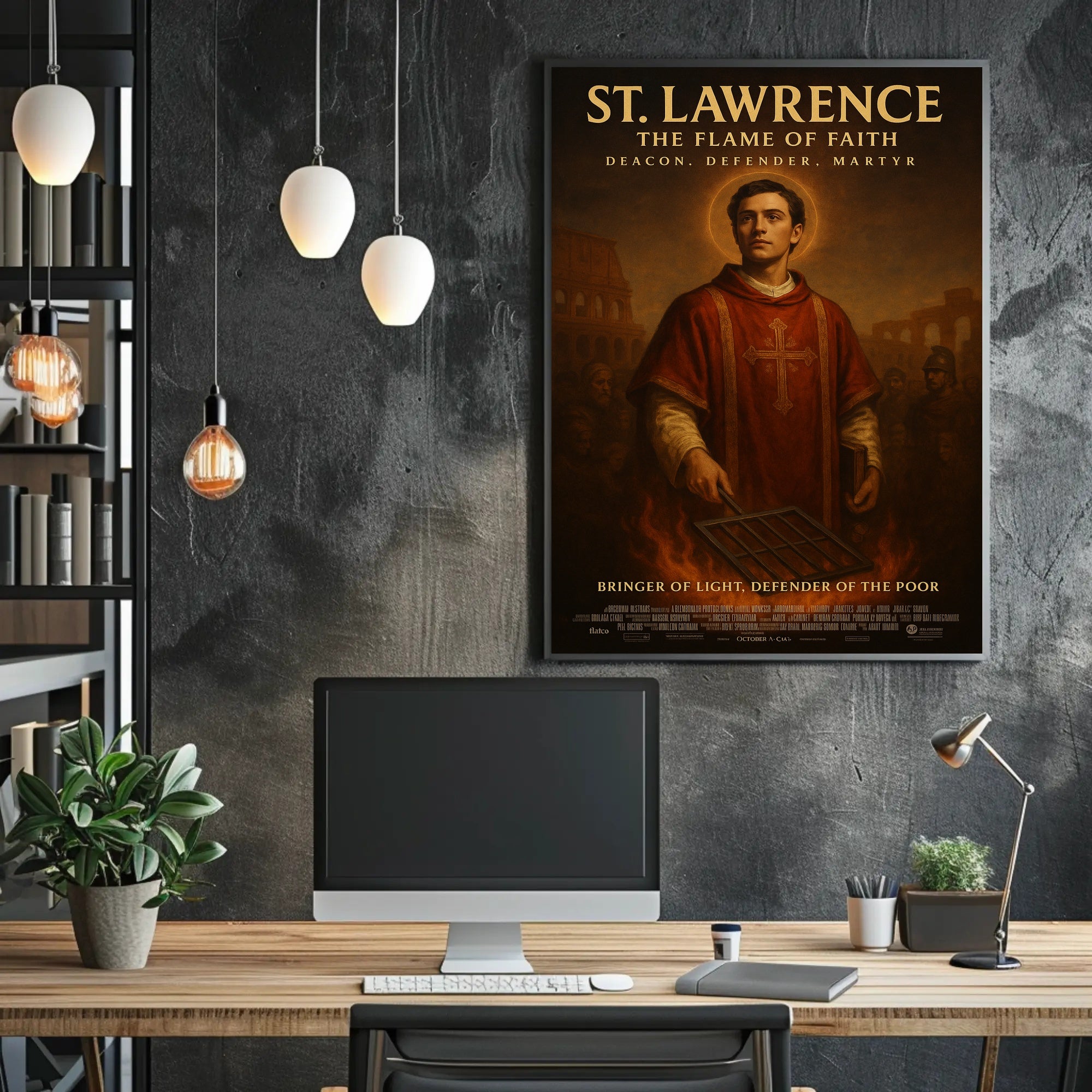 St. Lawrence The Flame Of Faith Poster