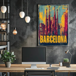 Barcelona Architectural Art Poster