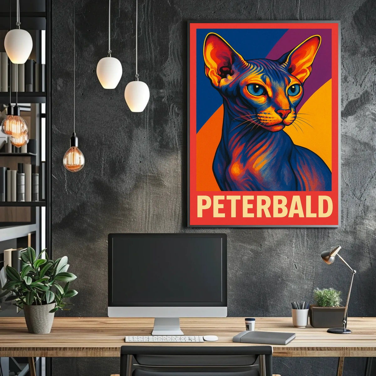 Peterbald Cat Art Poster