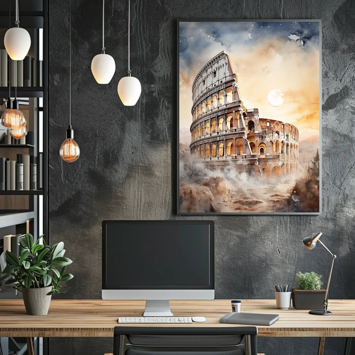 Colosseum Ancient Rome Travel Artwork Travel Poster