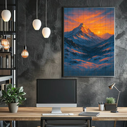 Majestic Mountain Sunrise Poster