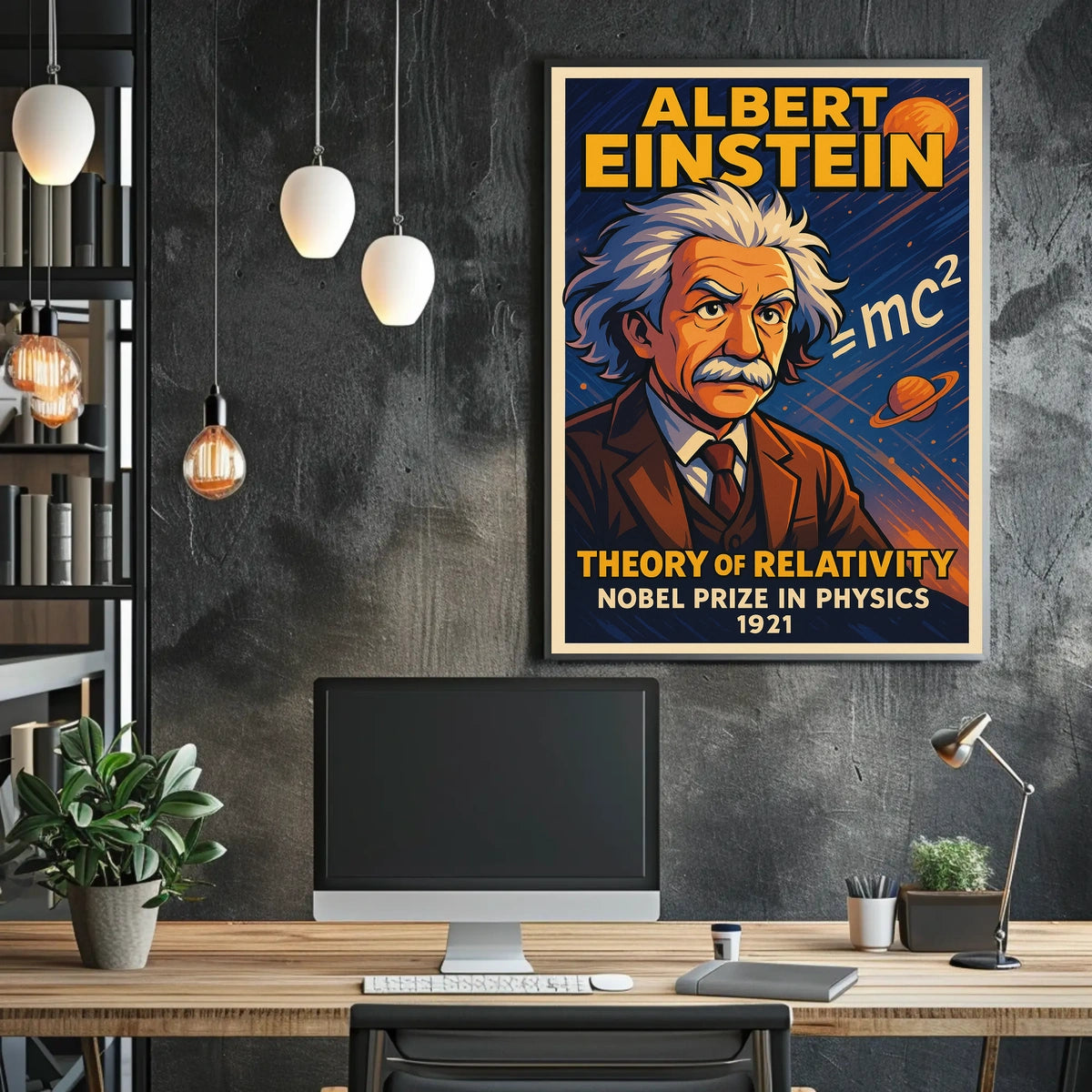 Einstein Relativity Vintage Scholar Poster