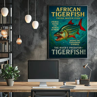 African Tigerfish Predator Poster: Bold Underwater Art