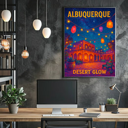 Albuquerque Desert Glow Poster