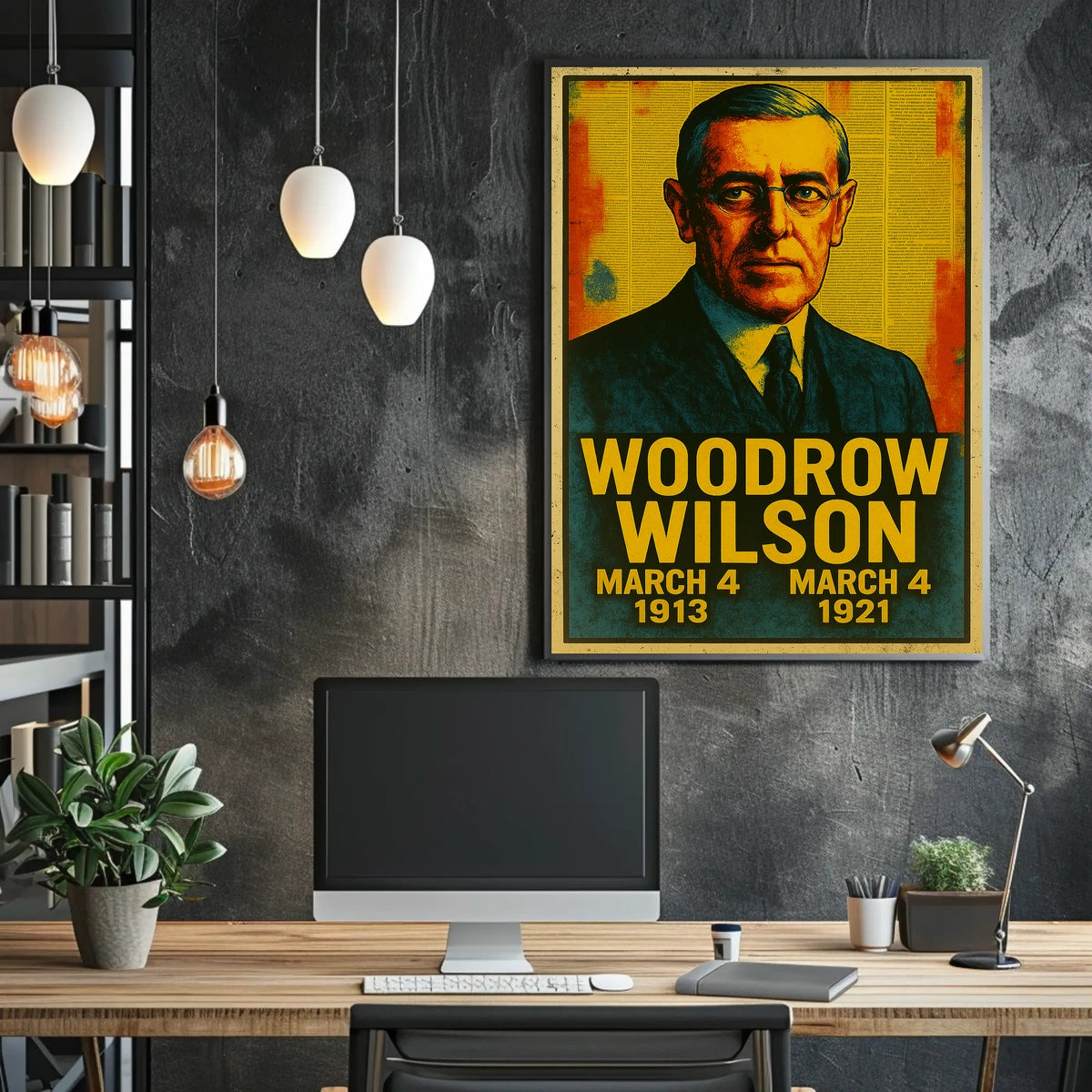 Vintage Leadership Portrait Art Deco Collectors Poster