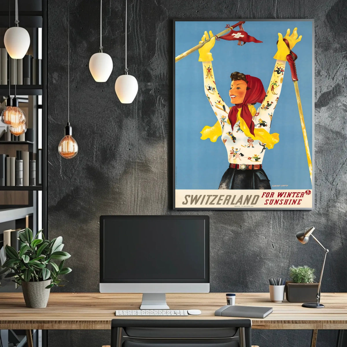 Switzerland For Winter Sunshine Poster