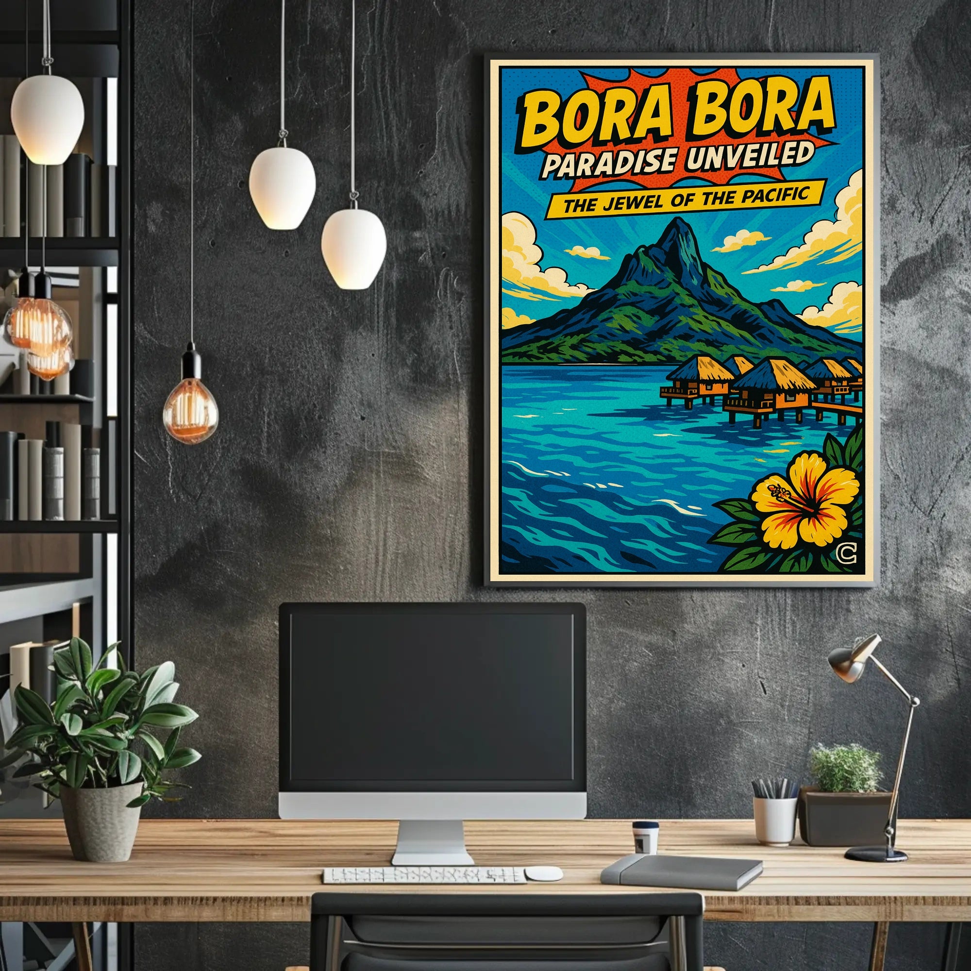 Bora Bora Vintage Travel Poster with Tropical Nostalgia PosterGoat