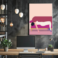 Reclined Elegance Scenic Wall Art Print for Decor