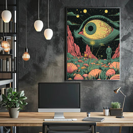 Cosmic Eye Landscape Art Print Poster for Home Decor PosterGoat