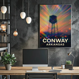 Conway Arkansas Scenic Minimalist Wanderlust Poster