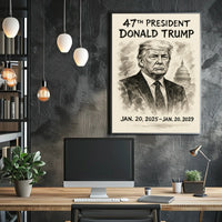 Trump 47th President Patriotic Scenic Poster