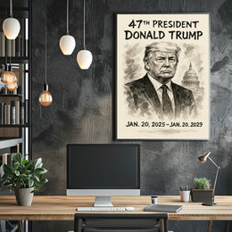 Trump 47th President Patriotic Scenic Poster