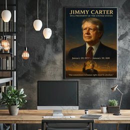 Jimmy Carter Leadership Vintage Historical or Presidential Poster