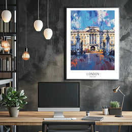 Buckingham Palace Urban Vibrancy Art Poster PosterGoat