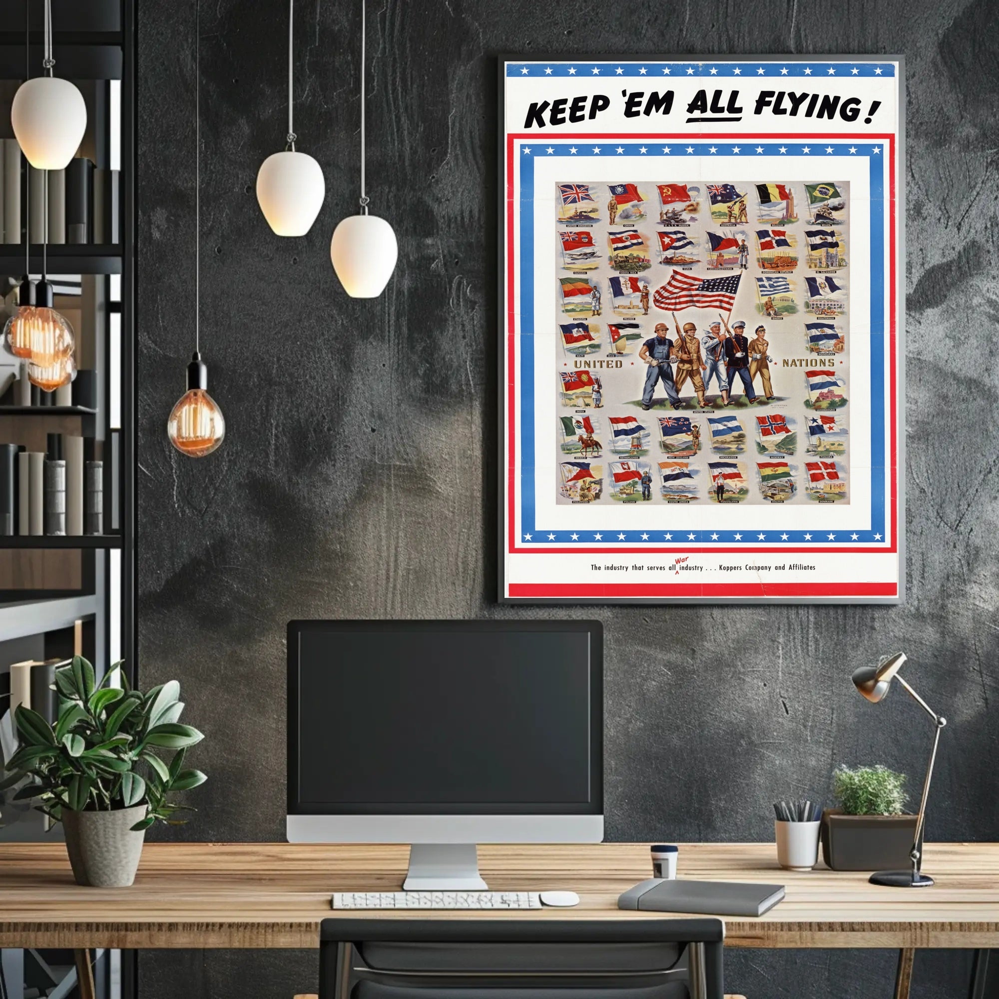 KEEP 'EM ALL FLYING WWII Poster