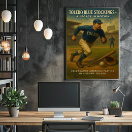 Toledo Blue Stockings A Legacy In Poster