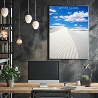 White Sands Travel Poster Minimalist Desert Print