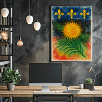 Sun Fleur De Lis Heritage Poster