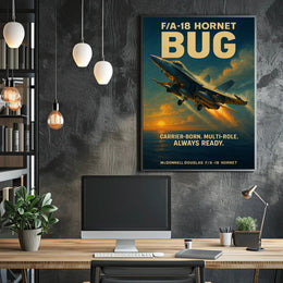 F/A-18 Hornet Combat Jet Poster