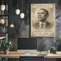 Barack Obama 44th President Sketch Poster Art Print PosterGoat
