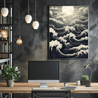 Moonlit Waves Poster PosterGoat