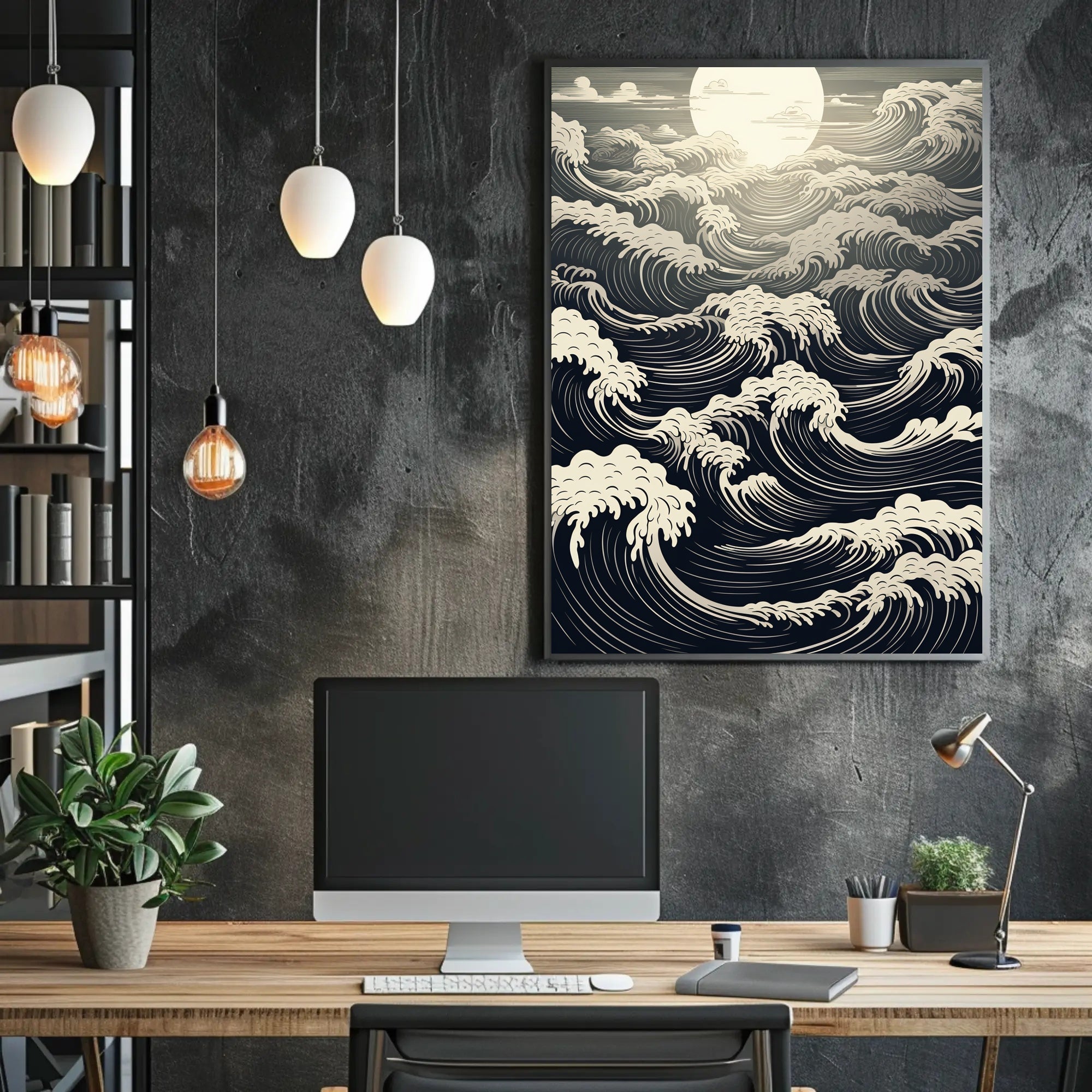 Moonlit Waves Poster PosterGoat