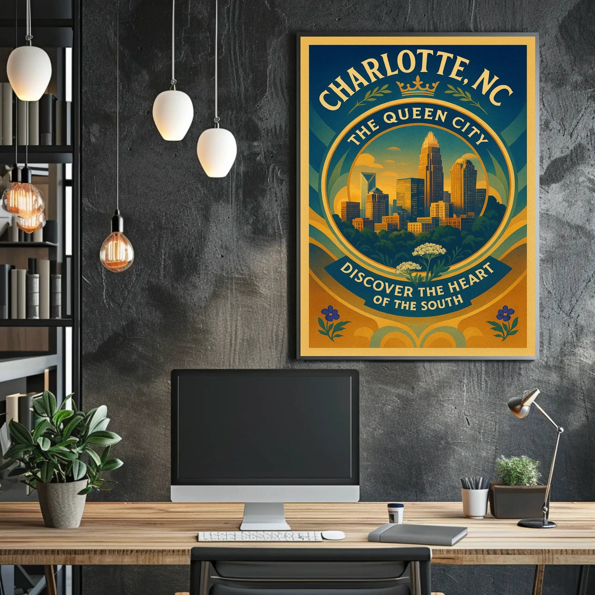 Charlotte, NC The Queen City Poster
