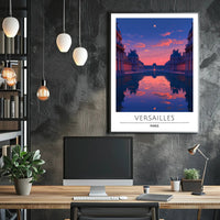 Versailles Sunset: Artistic Palace in Cultural or Heritage Poster