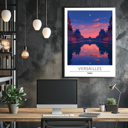 Versailles Sunset: Artistic Palace in Cultural or Heritage Poster