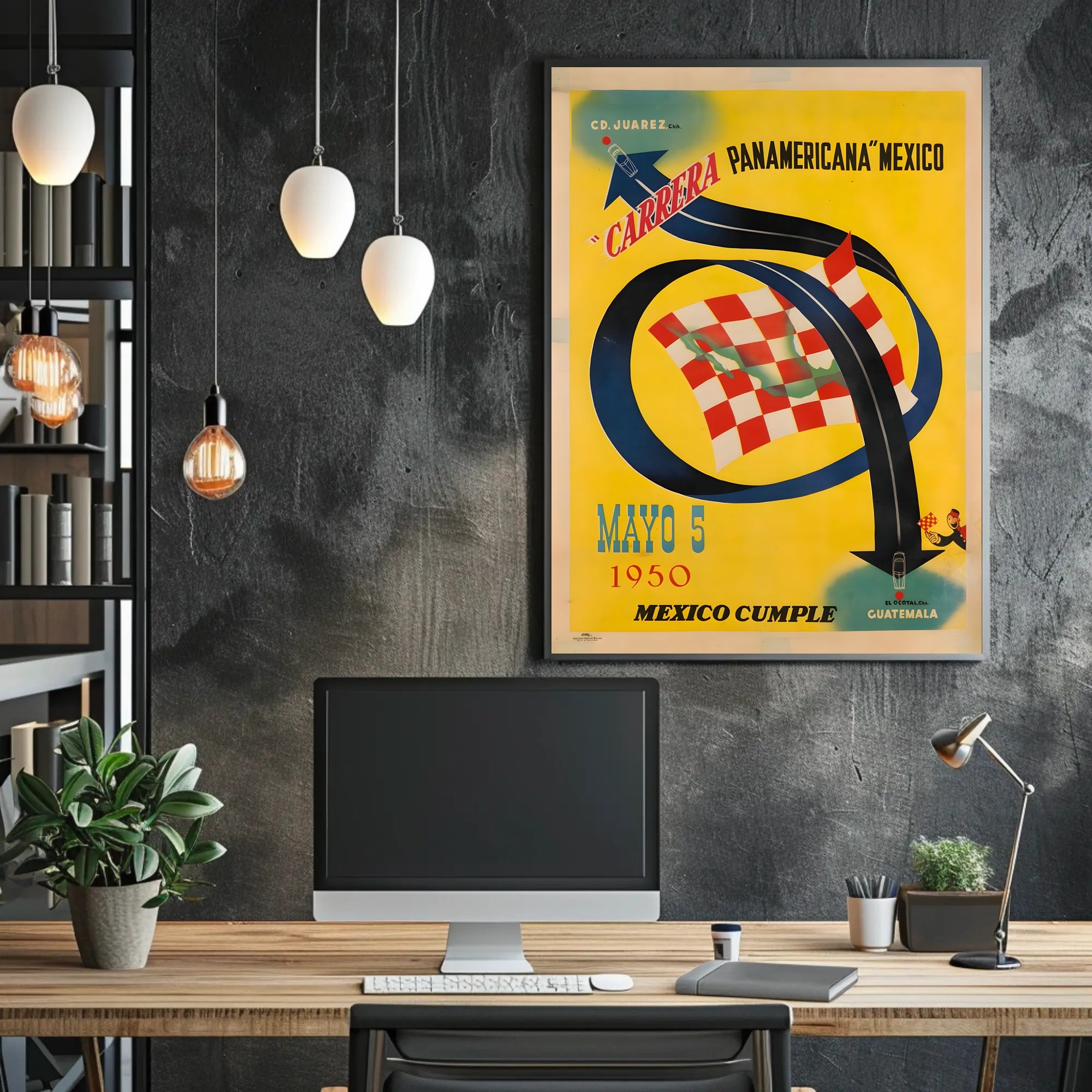 Carrera Panamericana Mexico 1950 Poster