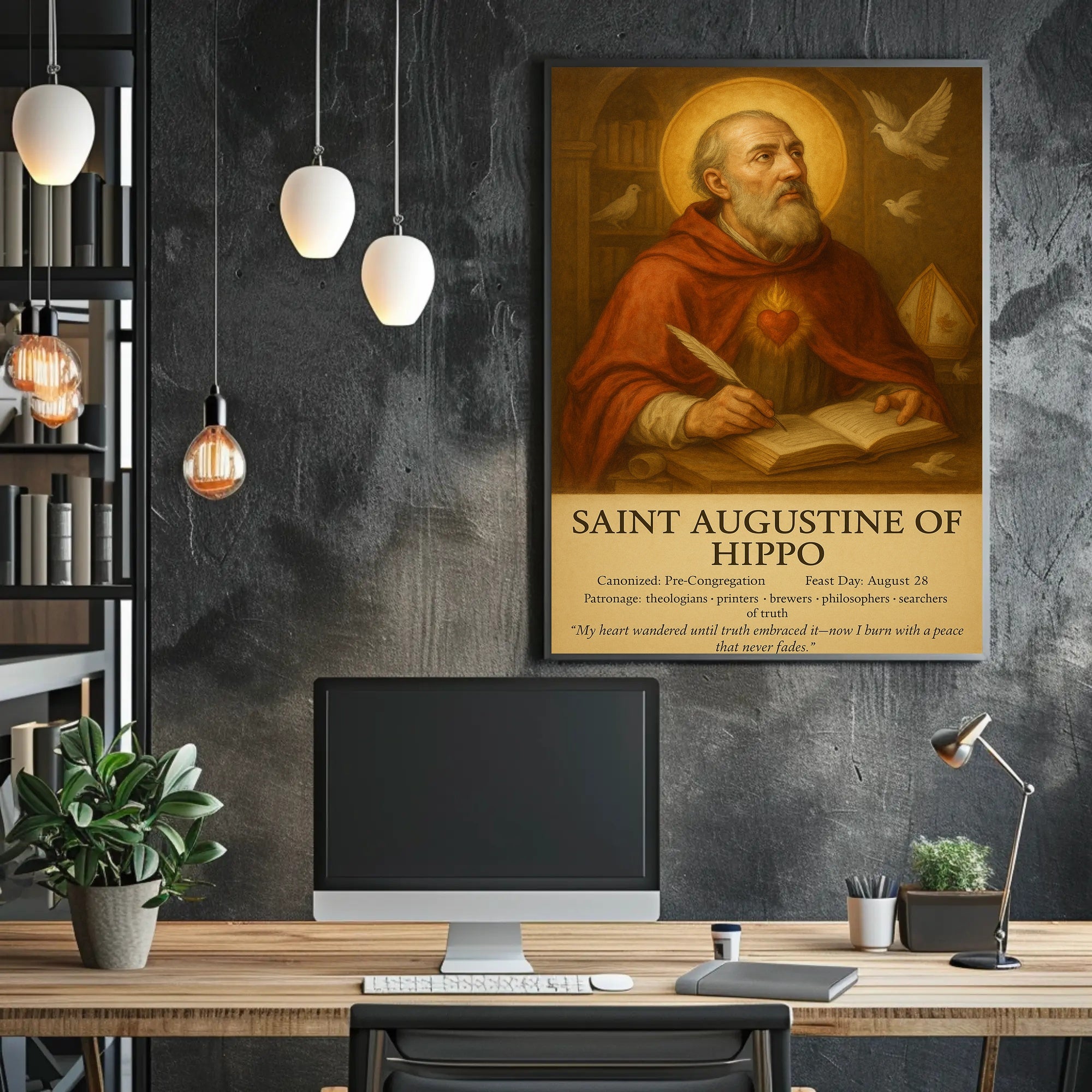 Saint Augustine’s Contemplation: Cultural or Heritage Poster