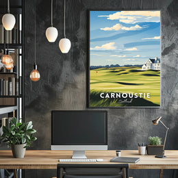 Serene Scottish Golf Course Art: Travel Poster